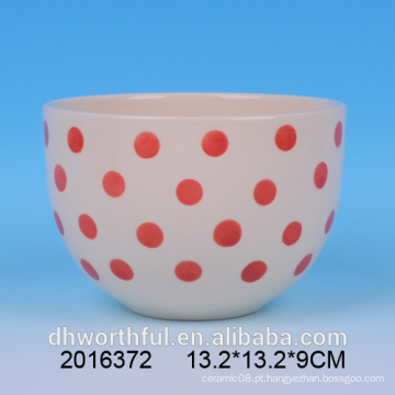 Todos os tipos de tamanho Red &amp; White Ceramic Bowl